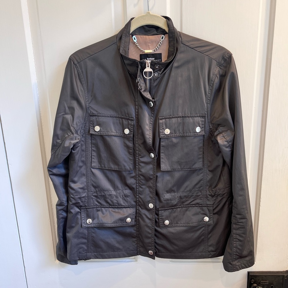 Barbour lightweight moto style jacket